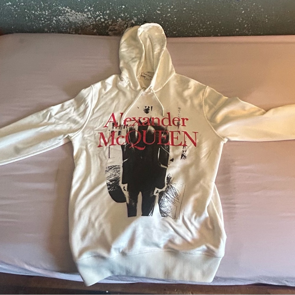 Alexander McQueen White Sweatshirt with Graphic Design